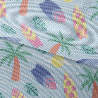 Coconut Tree And Surfboard Waterproof Oxford