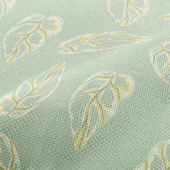Monstera Leaves Performance Linen