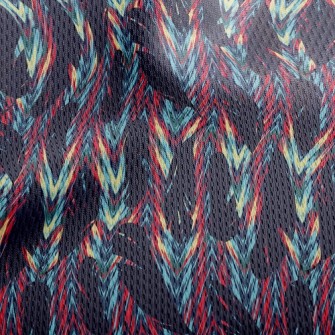 Art Style Feather Athletic Mesh Flat Back