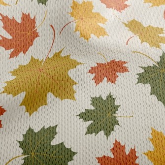 Falling Maple Leaves In Autumn Athletic Mesh Flat Back
