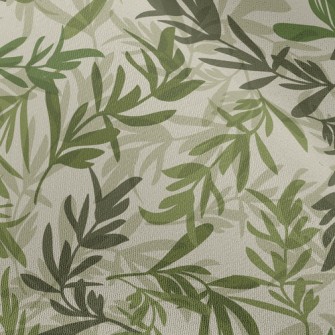 Lush Green Leaves Chiffon