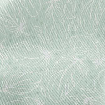 Hand Drawn Feathers Standard Corduroy