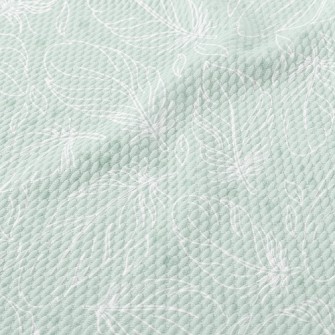Hand Drawn Feathers Birdseye Piqué