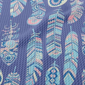 Ethnic Hippie Feather Birdseye Piqué
