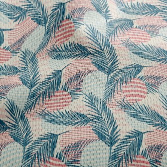 Palm Tree Lines Athletic Mesh Flat Back