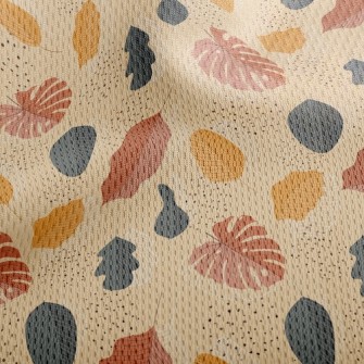 Leaf Silhouette Athletic Mesh Flat Back