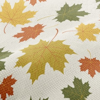 Falling Maple Leaves In Autumn Performance Linen
