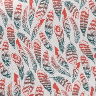 Fluorescent Color Feathers Twill