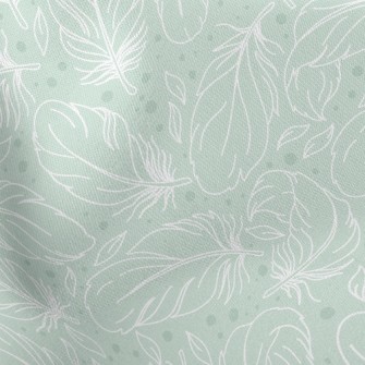 Hand Drawn Feathers Stretch Ponte