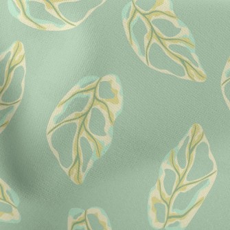 Monstera Leaves Stretch Ponte