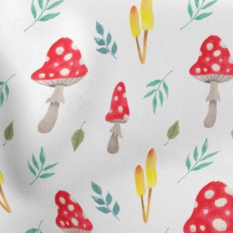 Mushrooms And Leaves Stretch Ponte