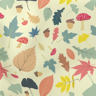 Autumn Fruit Leaves Stretch Ponte