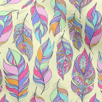 Beautiful Pattern Feathers Micro Fleece