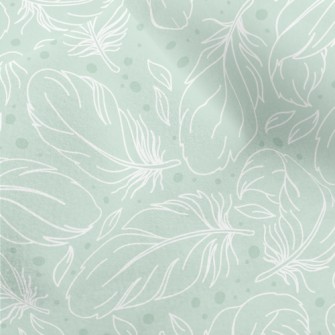 Hand Drawn Feathers Micro Fleece