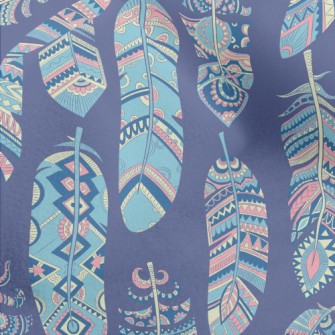 Ethnic Hippie Feather Micro Fleece