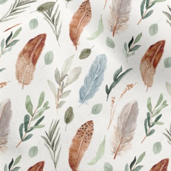 Bohemian Feather Micro Fleece