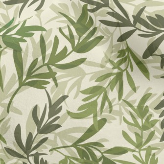 Lush Green Leaves Micro Fleece