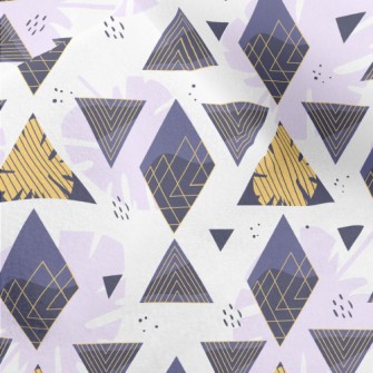 Leaves And Triangles Micro Fleece