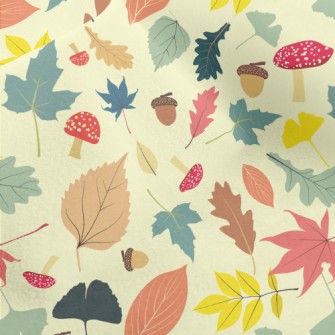 Autumn Fruit Leaves Micro Fleece