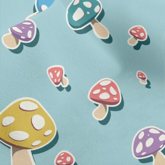 Colorful Mushrooms Micro Fleece