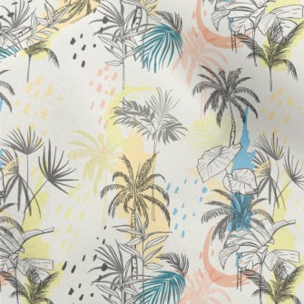 Hand Drawn Palm Trees Micro Fleece