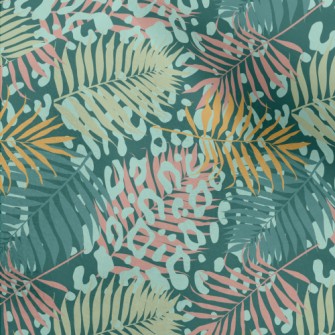 Leopard Print Tropical Plants Micro Fleece