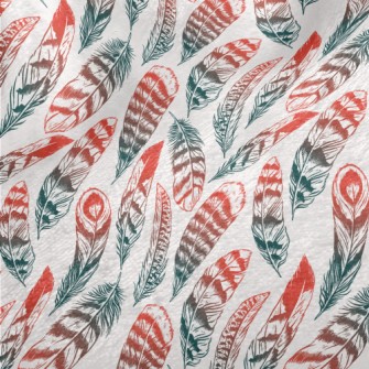 Fluorescent Color Feathers Minky