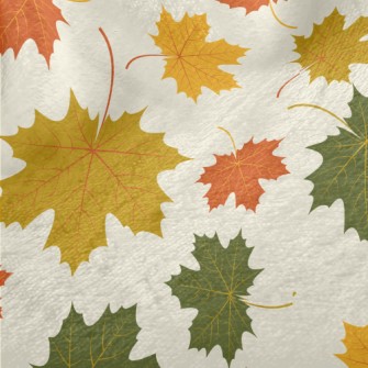 Falling Maple Leaves In Autumn Minky