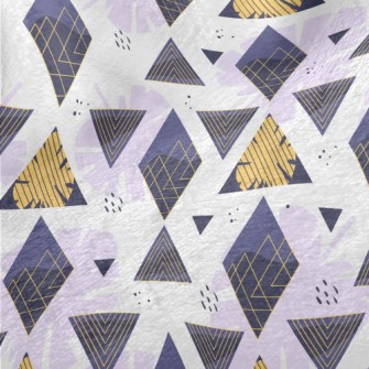 Leaves And Triangles Minky