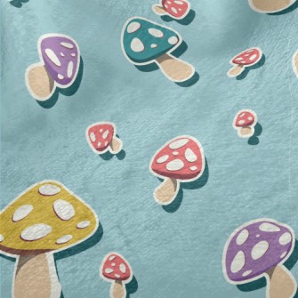 Colorful Mushrooms Minky