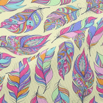 Beautiful Pattern Feathers Piqué