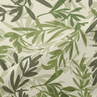 Lush Green Leaves Piqué