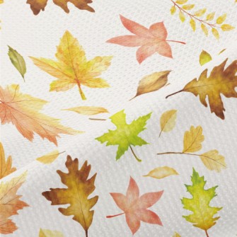 Elegant Autumn Leaves Piqué