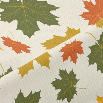 Falling Maple Leaves In Autumn Piqué