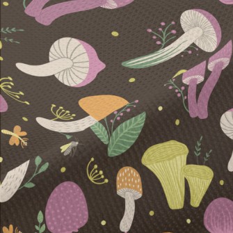 Butterfly Bug Mushroom Piqué