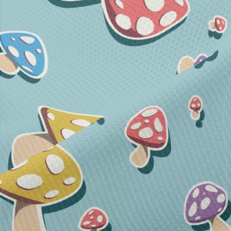 Colorful Mushrooms Piqué