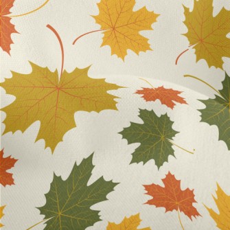 Falling Maple Leaves In Autumn Lightweight Performance Linen
