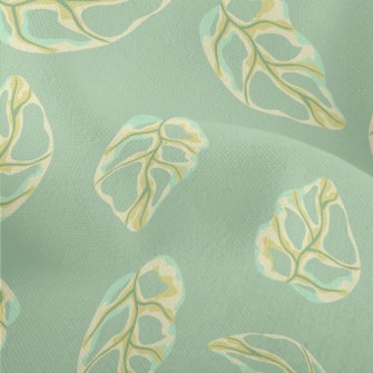Monstera Leaves Lightweight Performance Linen