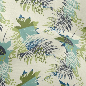 Artistic Splash Leaves Lightweight Performance Linen