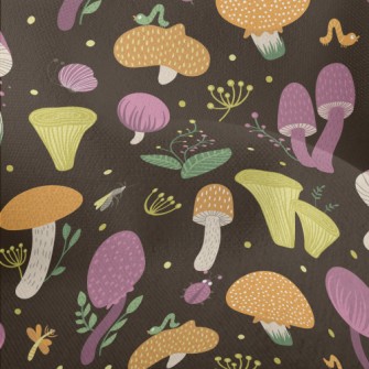 Butterfly Bug Mushroom Lightweight Performance Linen