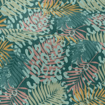 Leopard Print Tropical Plants Modern Jersey