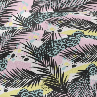 Leopard Print Art Leaves Modern Jersey