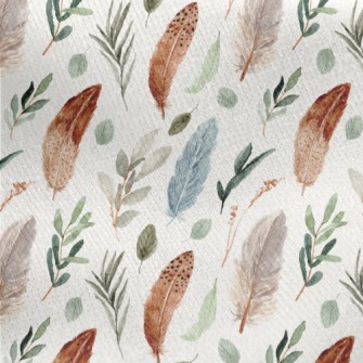 Bohemian Feather Jersey Backed Fleece