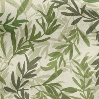 Lush Green Leaves Jersey Backed Fleece