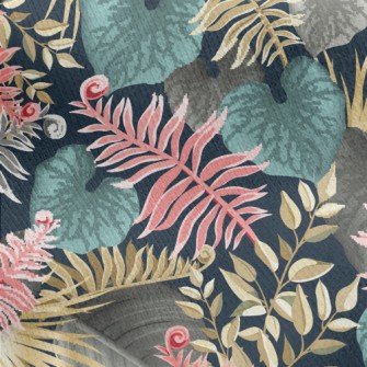 Tropical Psychedelic Plants Jersey Backed Fleece