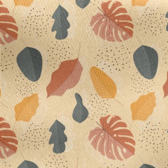 Leaf Silhouette Jersey Backed Fleece