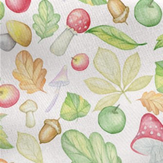 Rich Fruits And Vegetables In  Jersey Backed Fleece