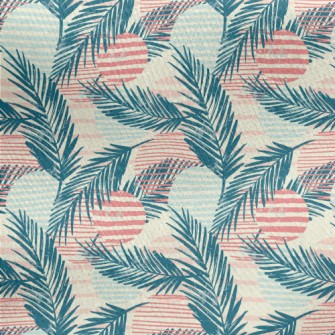 Palm Tree Lines Jersey Backed Fleece