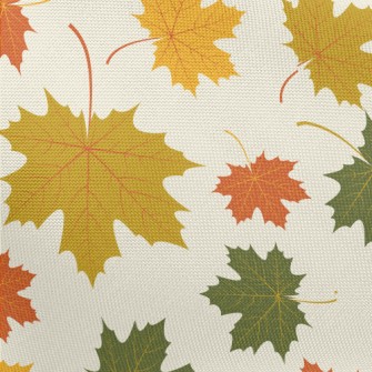 Falling Maple Leaves In Autumn Pongee