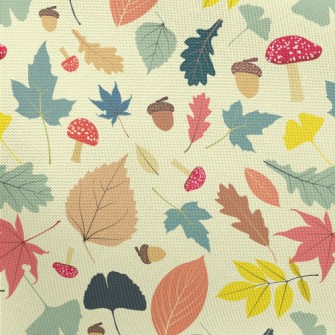 Autumn Fruit Leaves Pongee